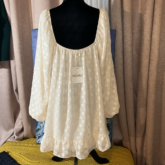 Show Me Your MuMu Size S Cream Pocketed Dress - Picture 8 of 13